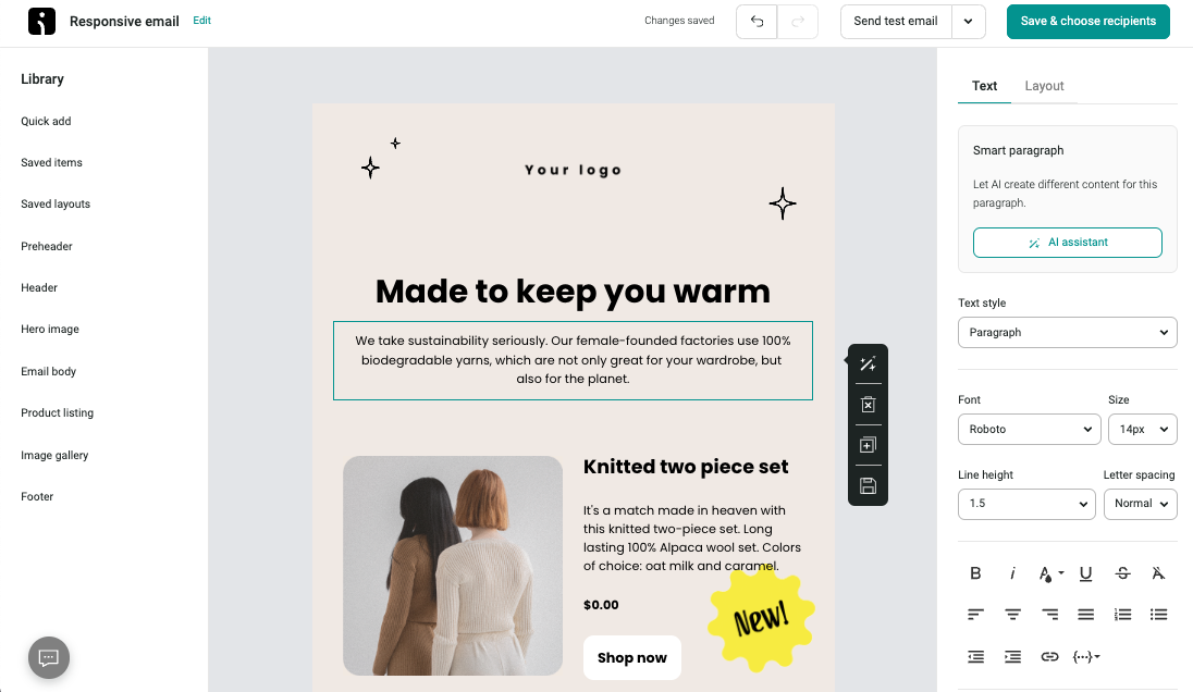 Omnisend-email-builder