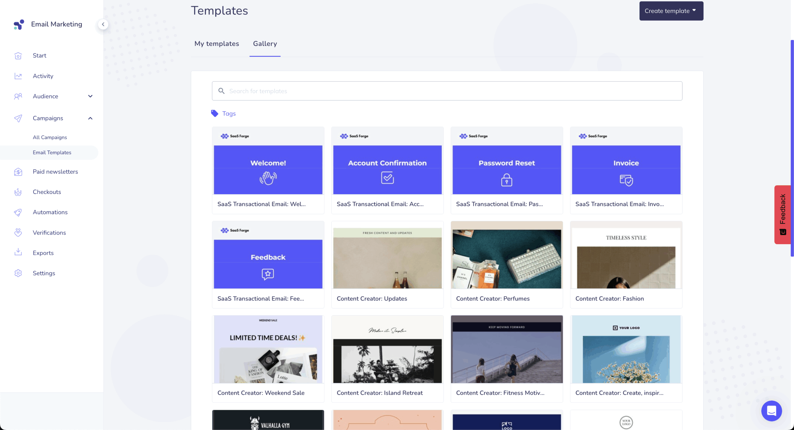elastic-email-templates