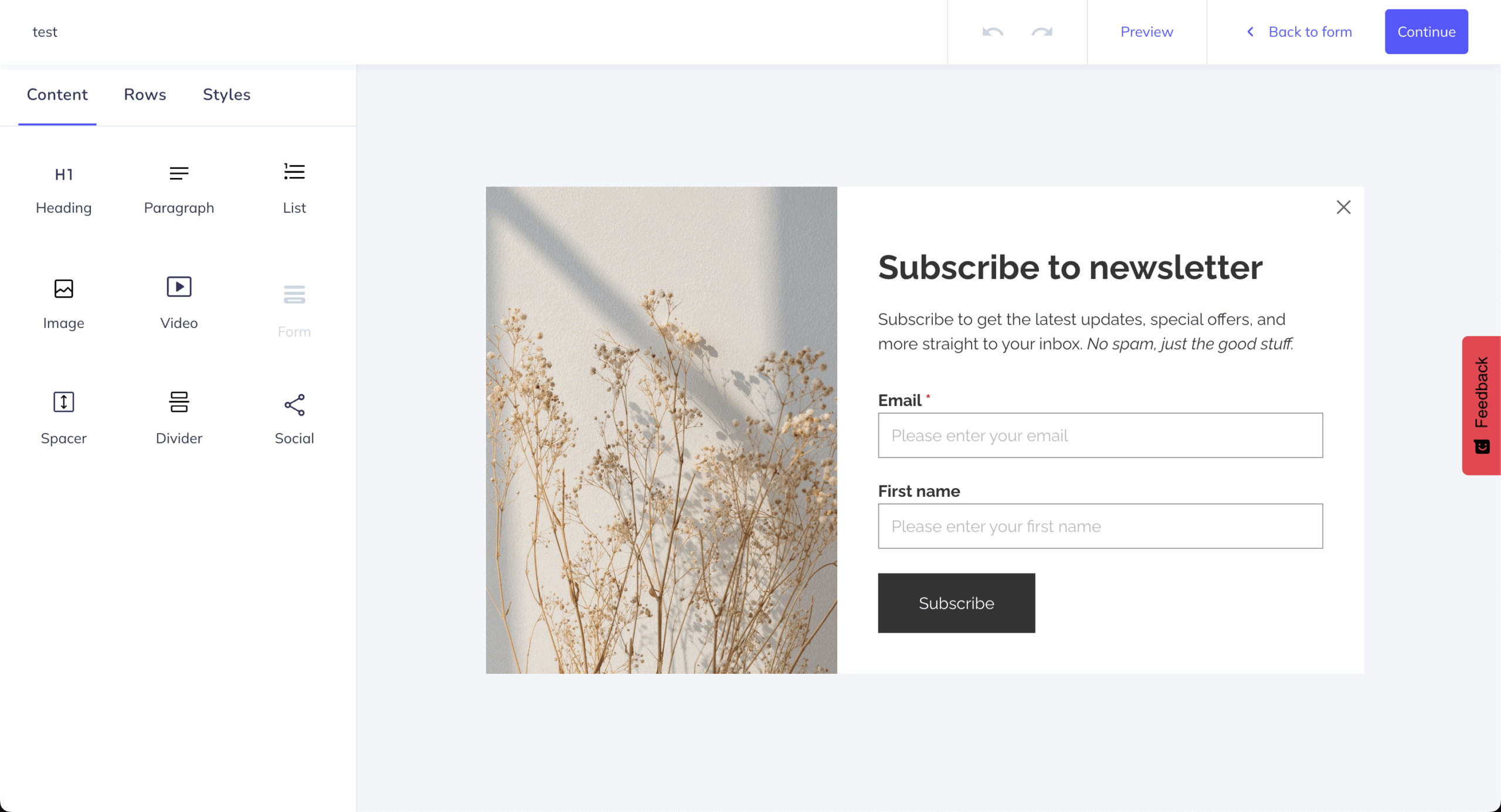 elastic-email-forms
